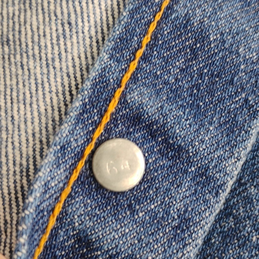 Vintage Levi's Orange Tab Heavy Denim Workshirt - L - Picture 10 of 14